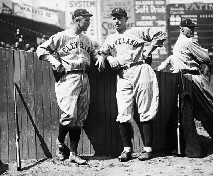 After Wood’s (left) stellar career as a pitcher ended in his mid-twenties, the Indians acquired Speaker’s old Red Sox roommate for $15,000.