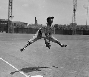 at Forbes Field in Pittsburgh, 1943.