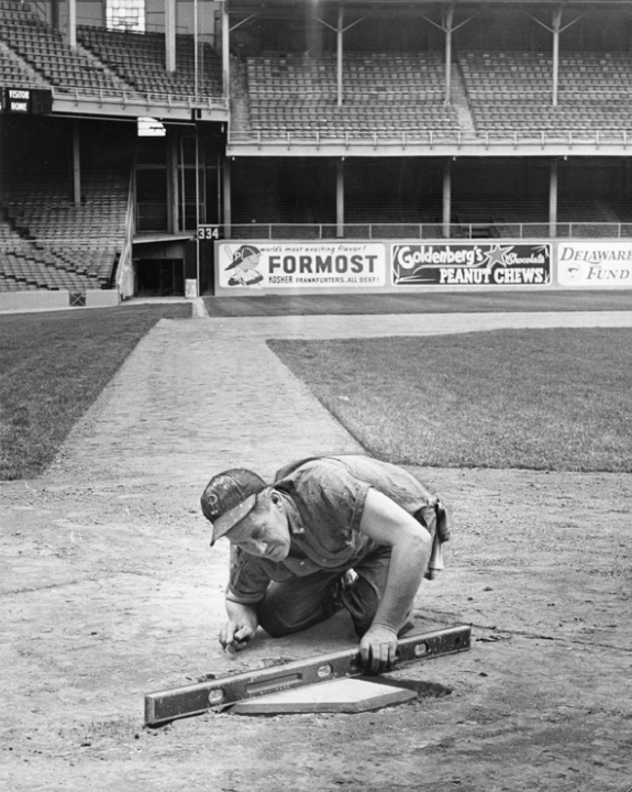 A new home plate is installed in 1964, affording an excellent view of the left-field foul pole 334 feet away.