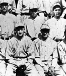 (back row, center) who set a major league record by scoring on 65.4 percent of the times he reached base (53 runs on 86 TOB) in 1925.