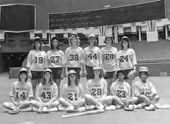Astros' wives prepare to play their husbands at the Astrodome in 1974.
