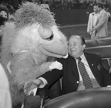 San Diego Padres owner Ray Kroc and the San Diego Chicken (SAN DIEGO PADRES)